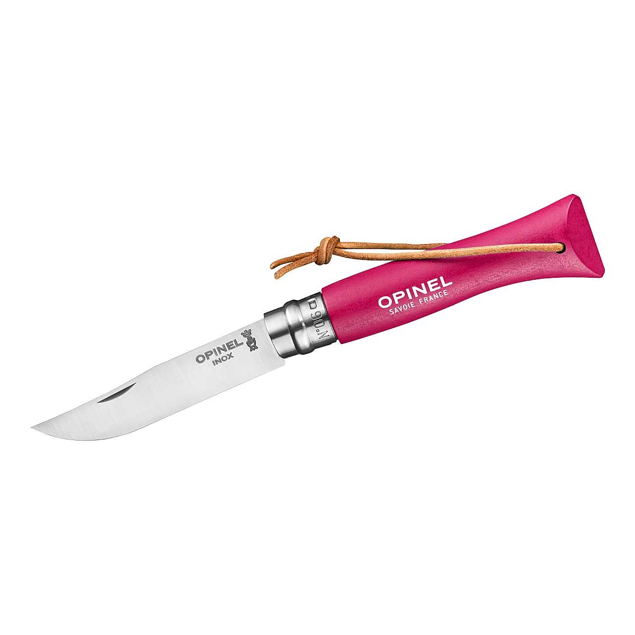 Opinel Taschenmesser No 06 COLORAMA, magenta, rostfrei, Kordel Opinel Taschenmesser No 06 COLORAMA, magenta, rostfrei, Kordel