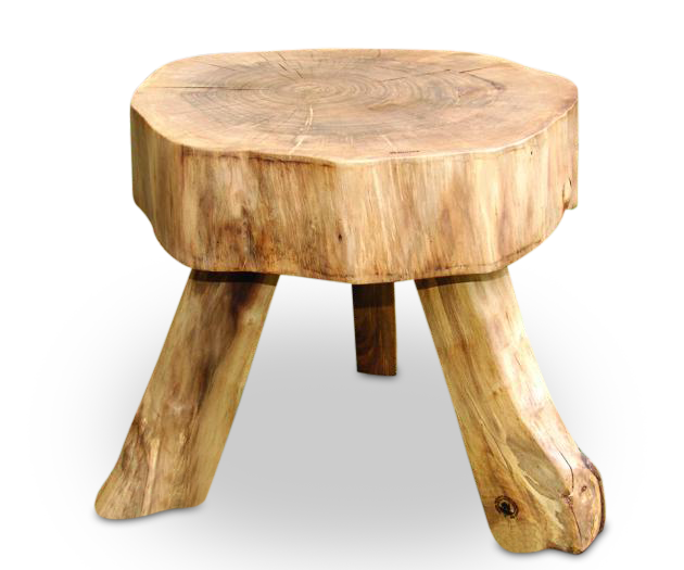 Natürliches aus Holz Baumscheibentisch aus Nussbaum