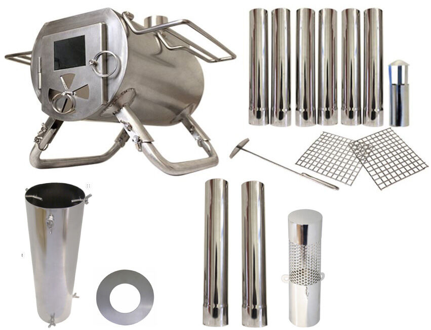 Gstove-Heat-View-Zeltofen-Standard-Bundle Gstove Heat View Zeltofen Standard-Bundle - Ein tragbarer Zeltofen mit Fenster inkl. nützlichem Zubehör