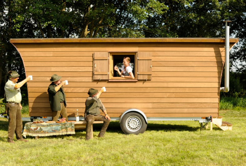 Mobile-Jagdh-utte-im-Einsatz Mobile Jagdhütte im Einsatz